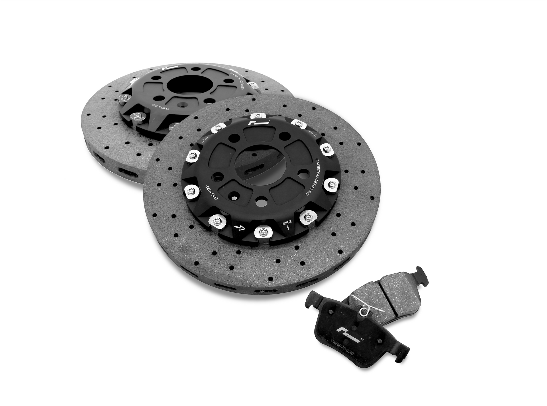 Stage 3+ Carbon Brake Kit Rear MQB/310mm Rotors & Pads / Axle set